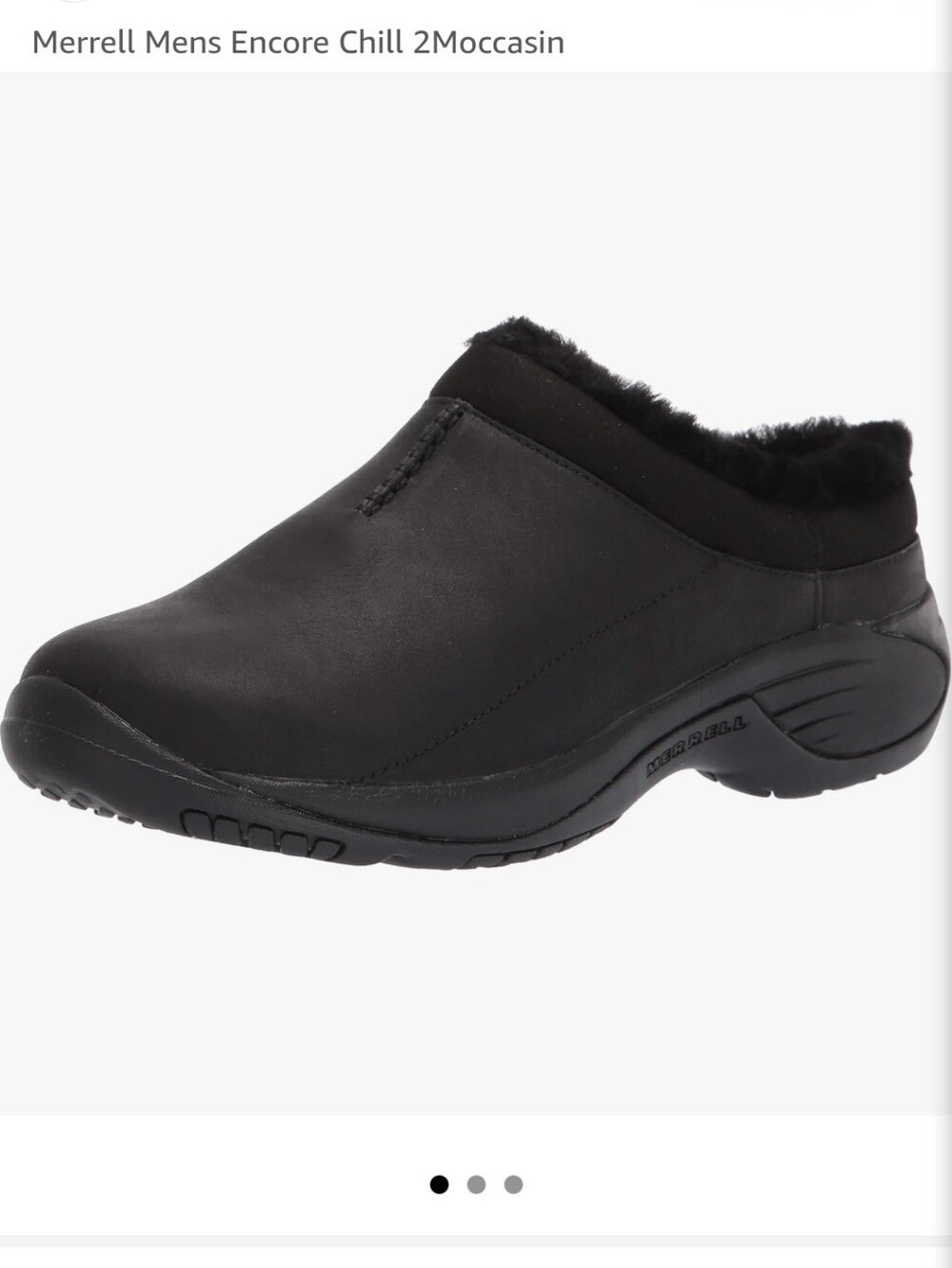 Merrell Leather Encore Chill 2 Moccasin, Slip-on, Clog, Black, Men's Size‎ 13